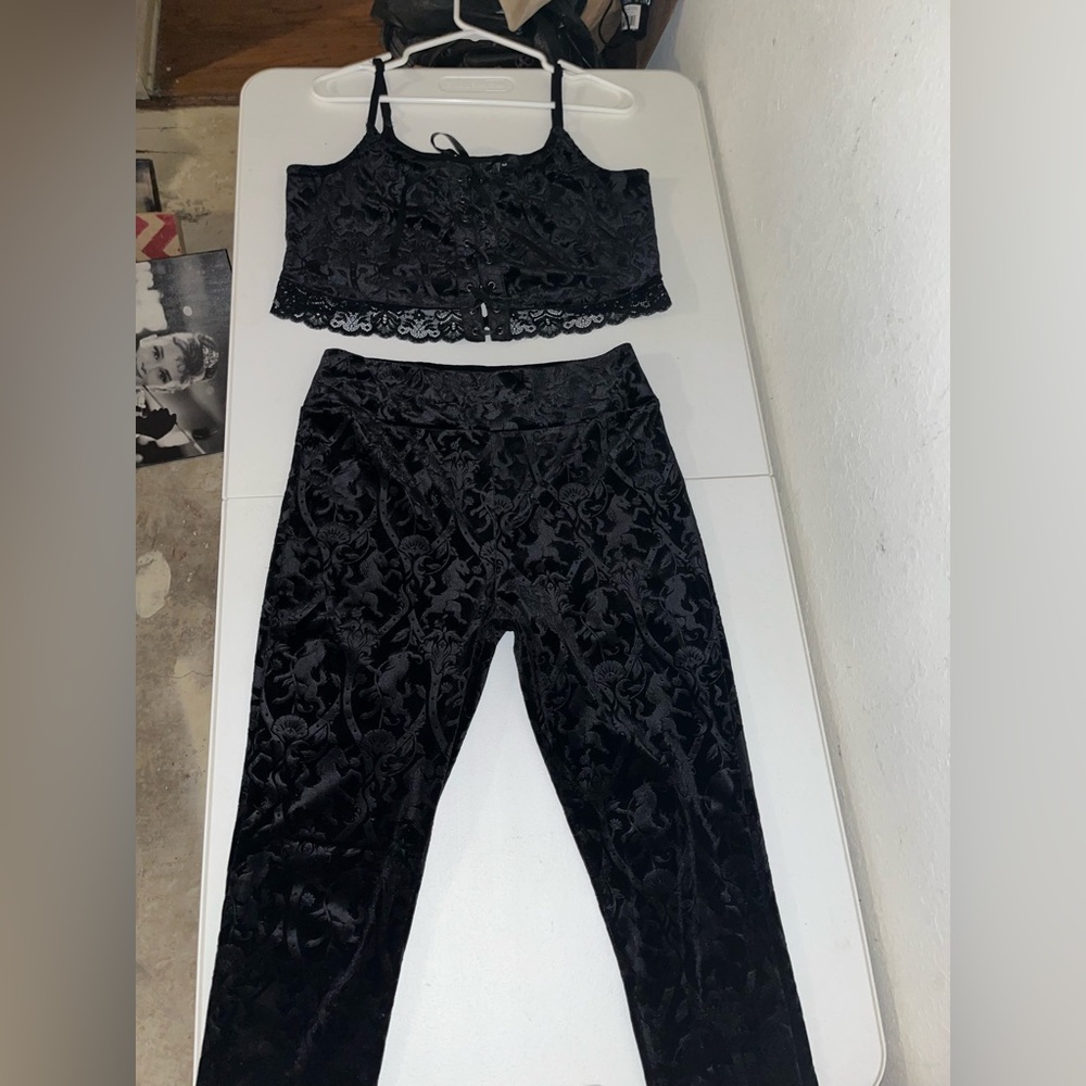 Killstar Versilesa Leggings & Fabled Crop top pair for sale